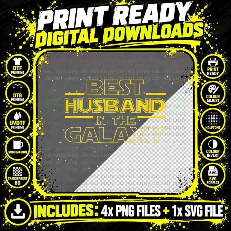 Best Husband in Galaxy T-Shirt, Galaxy Style Png SVG Digital Bundle