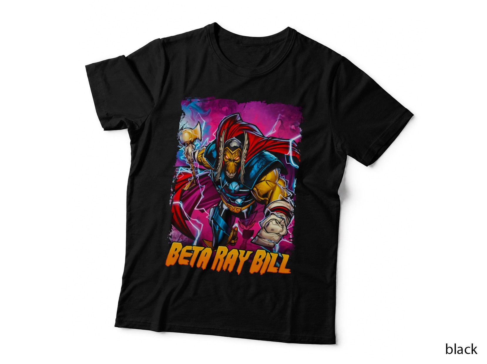 Beta Ray Bill Halftone Magenta Cyan Alien Warrior Space T-Shirt