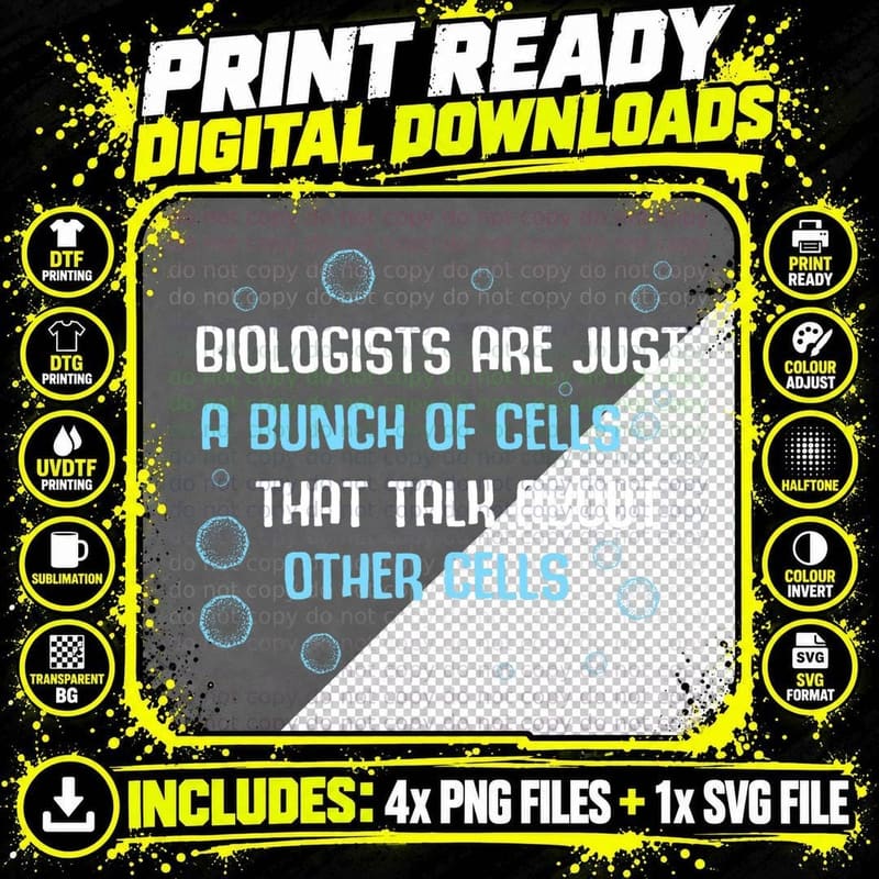 Biology - Botanist Science Nature Biologist Png SVG Digital Bundle