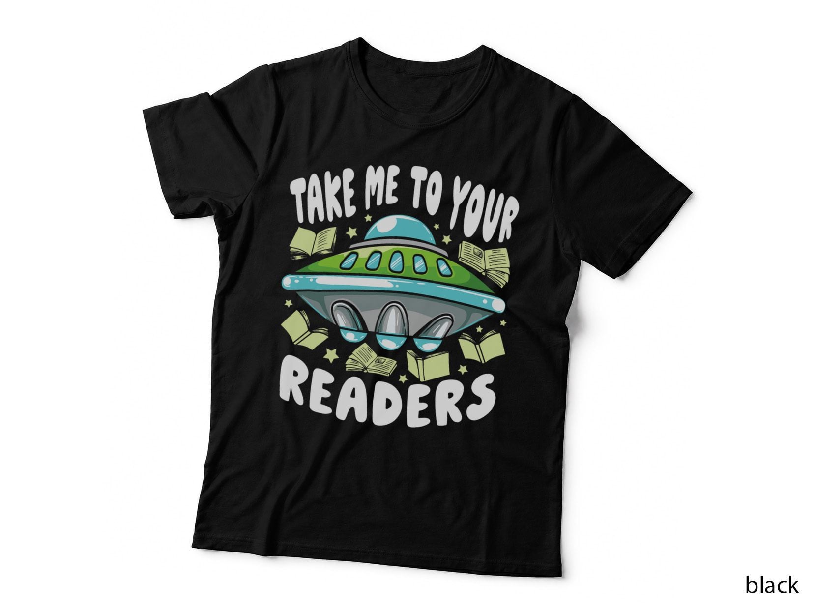 Book Nerd Alien Reading Pun T-Shirt