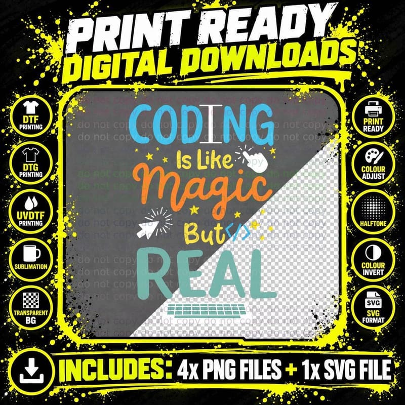 Coding Coder Computer Science Programming Png SVG Digital Bundle