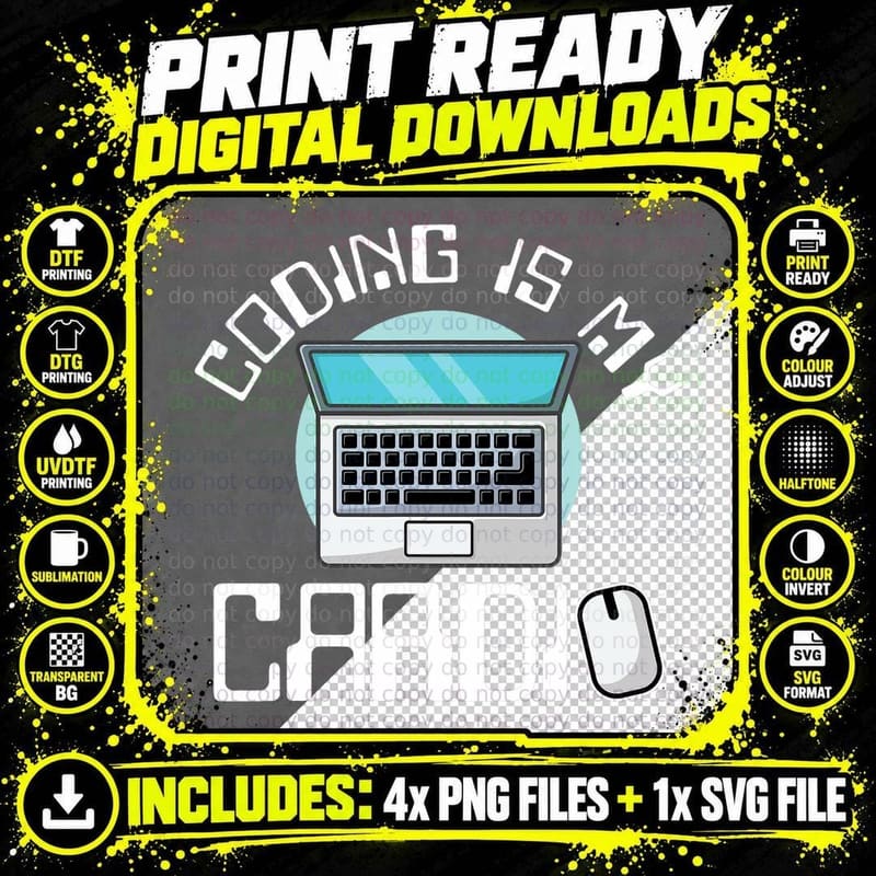 Coding Is My Cardio Computer Science Software Programmer Png SVG Digital Bundle