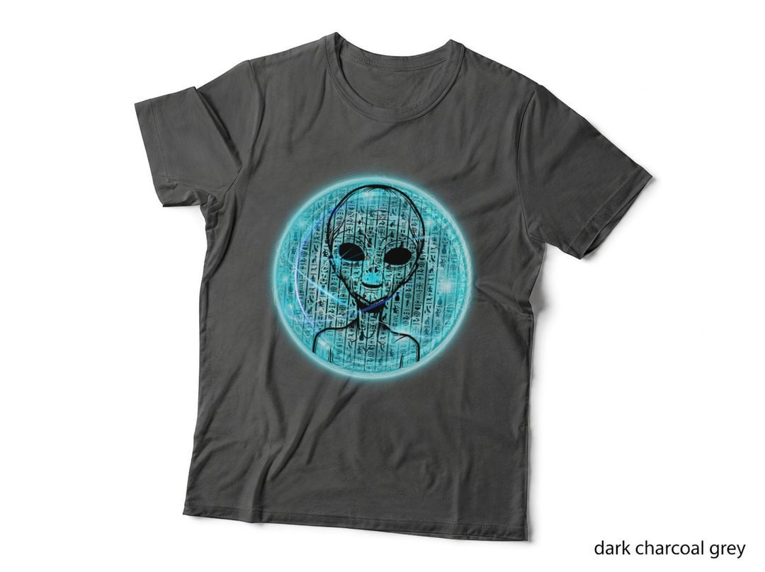 Cool Alien Face (Ancient Sumerian Alien Anunnaki Humanoid) T-Shirt