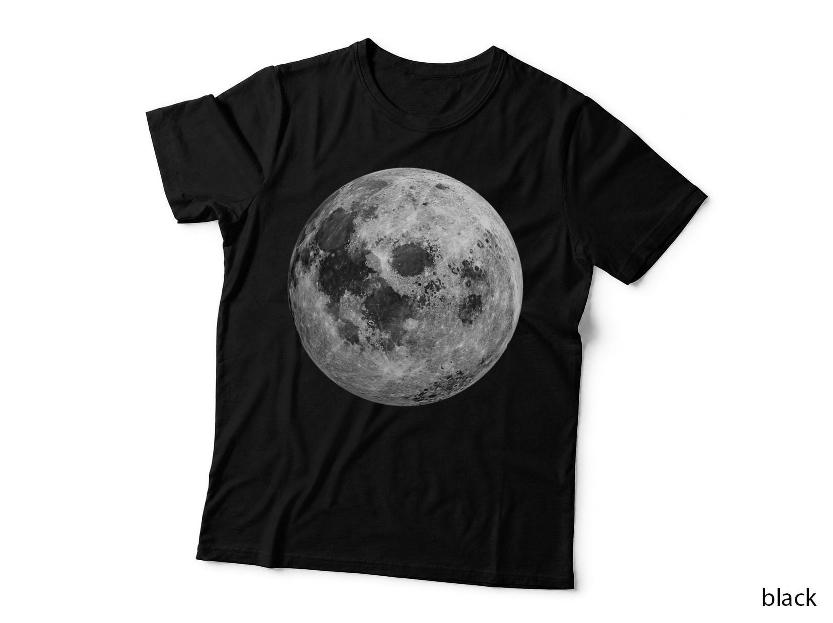 Cool Full Moon Luna Graphic Space Astronomy Science T-Shirt