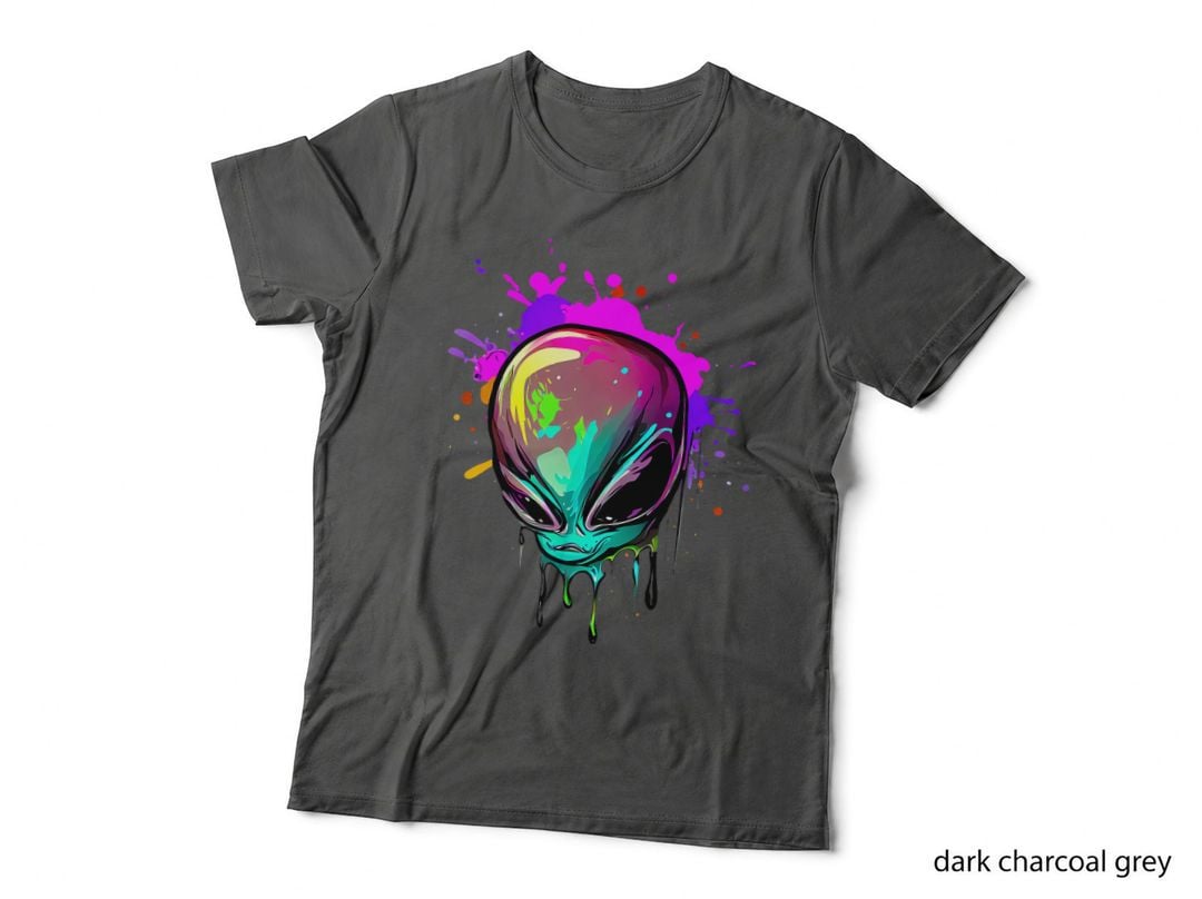 Cosmic Alien Splash, Space Theme, Futuristic, Sci-Fi Style T-Shirt