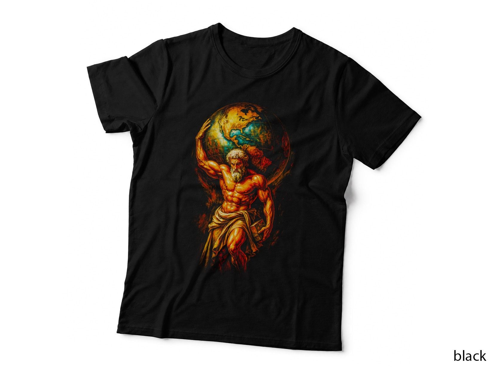 Cosmic World Guardian T-Shirt, Halftone Urban Street Art Graphic Tee