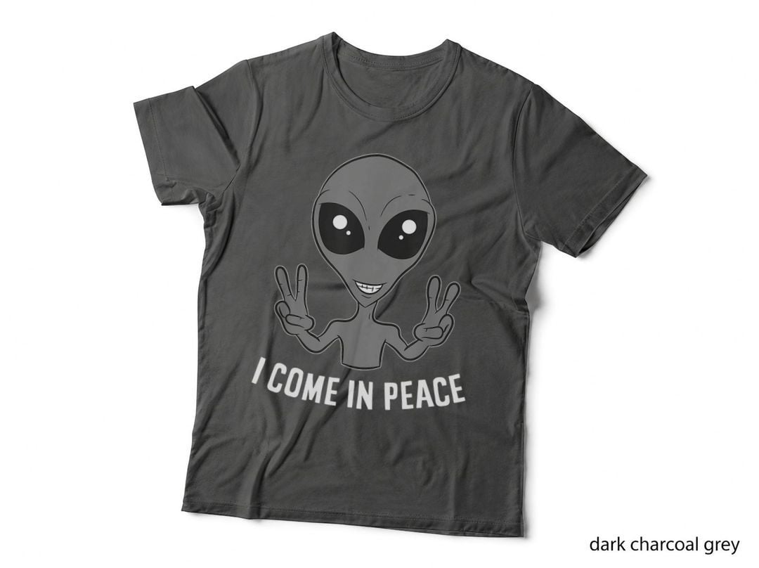 Cute Alien I Come in Peace Space Rave EDM Music Alien T-Shirt