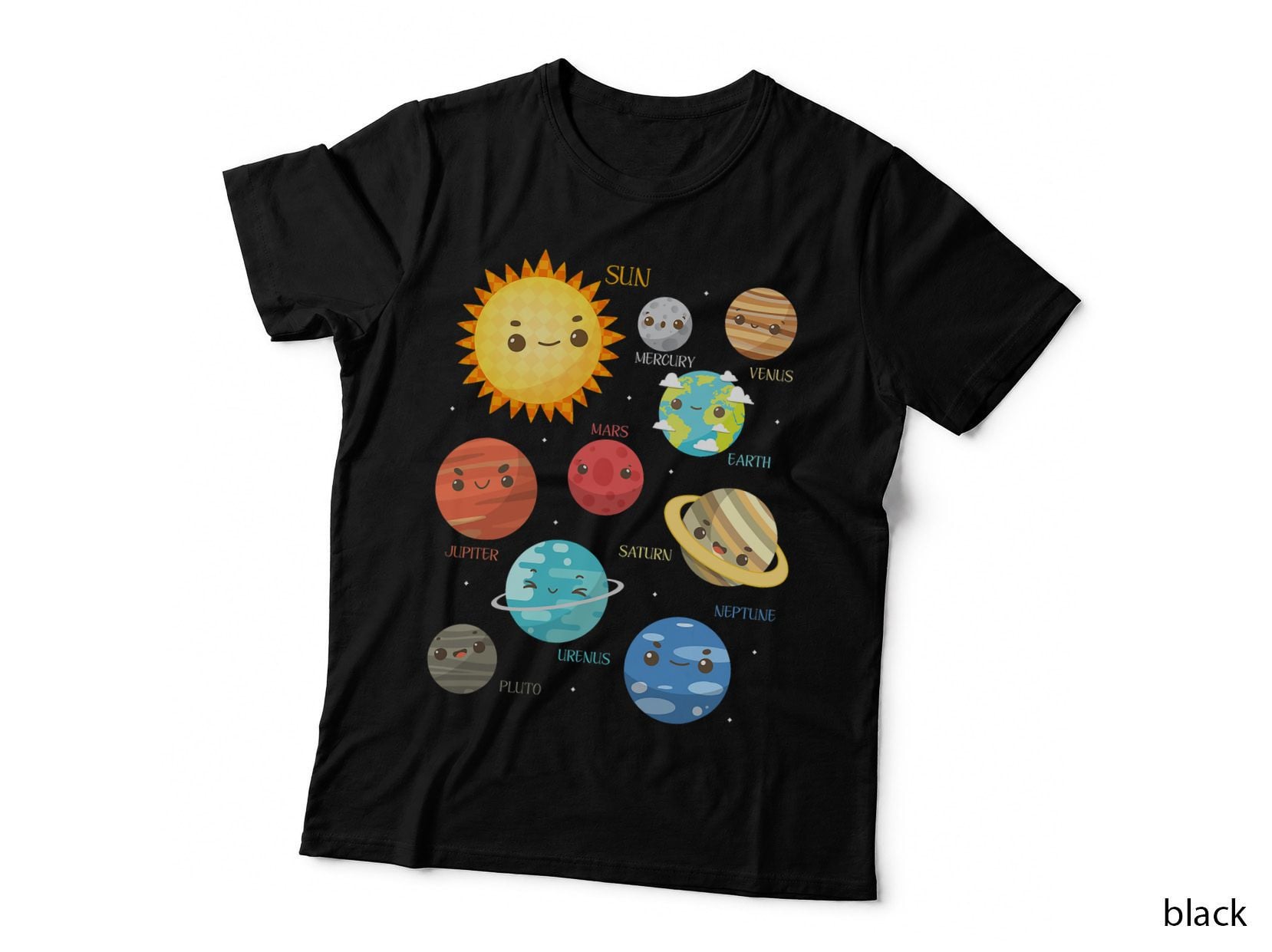 Cute Planets Kids Gift Idea Science Astronomy T-Shirt