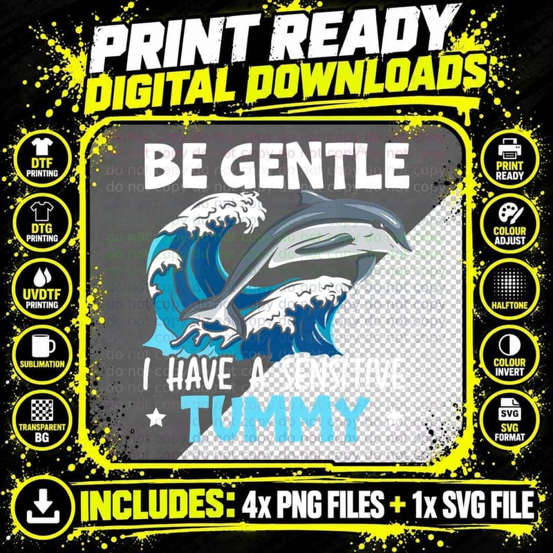 Dolphin Lover Marine Biology Underwater Animal T-Shirt Png SVG Digital Bundle