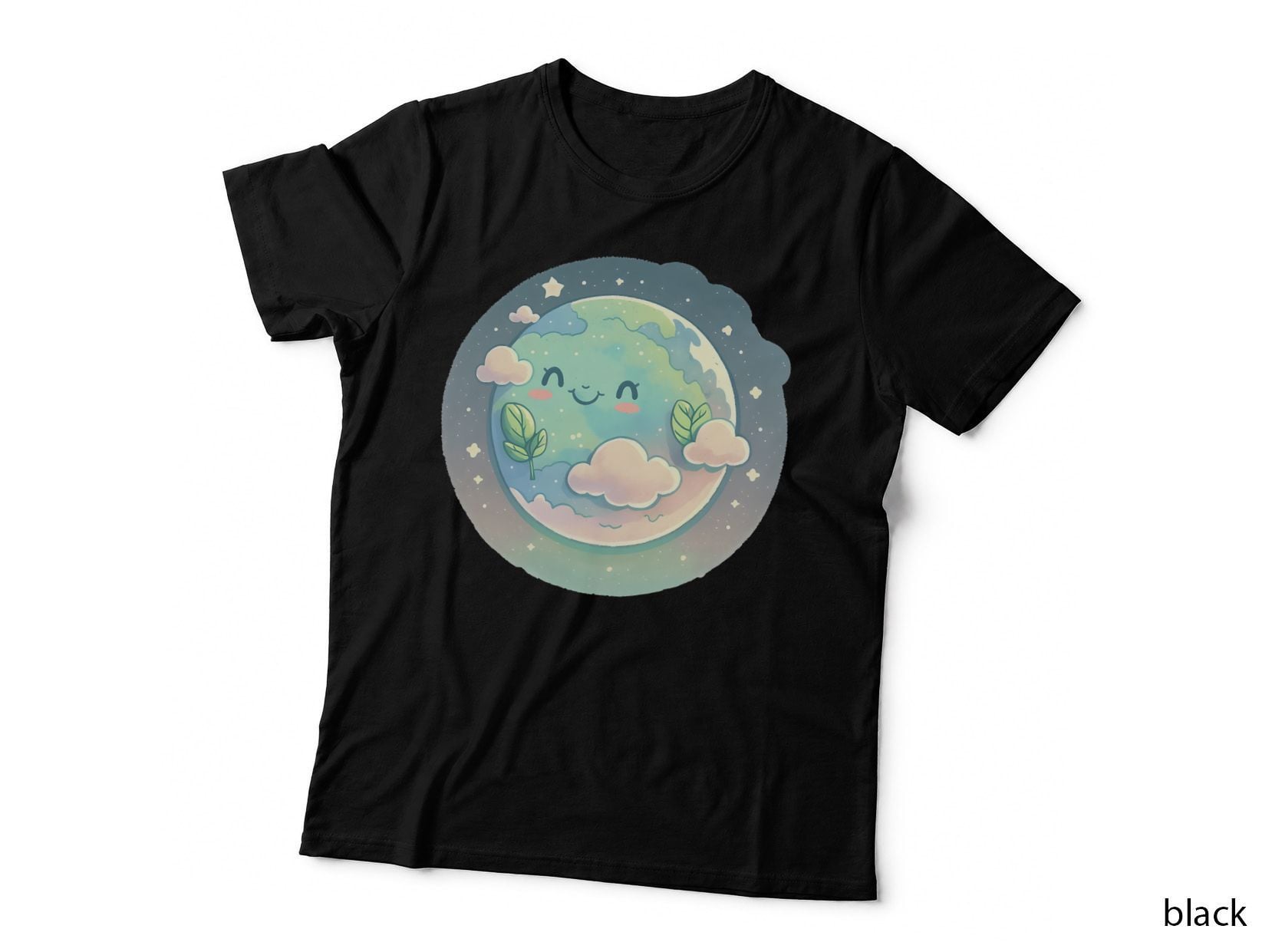 Earth Happy Cute Space Science Planet Environment Clouds T-Shirt