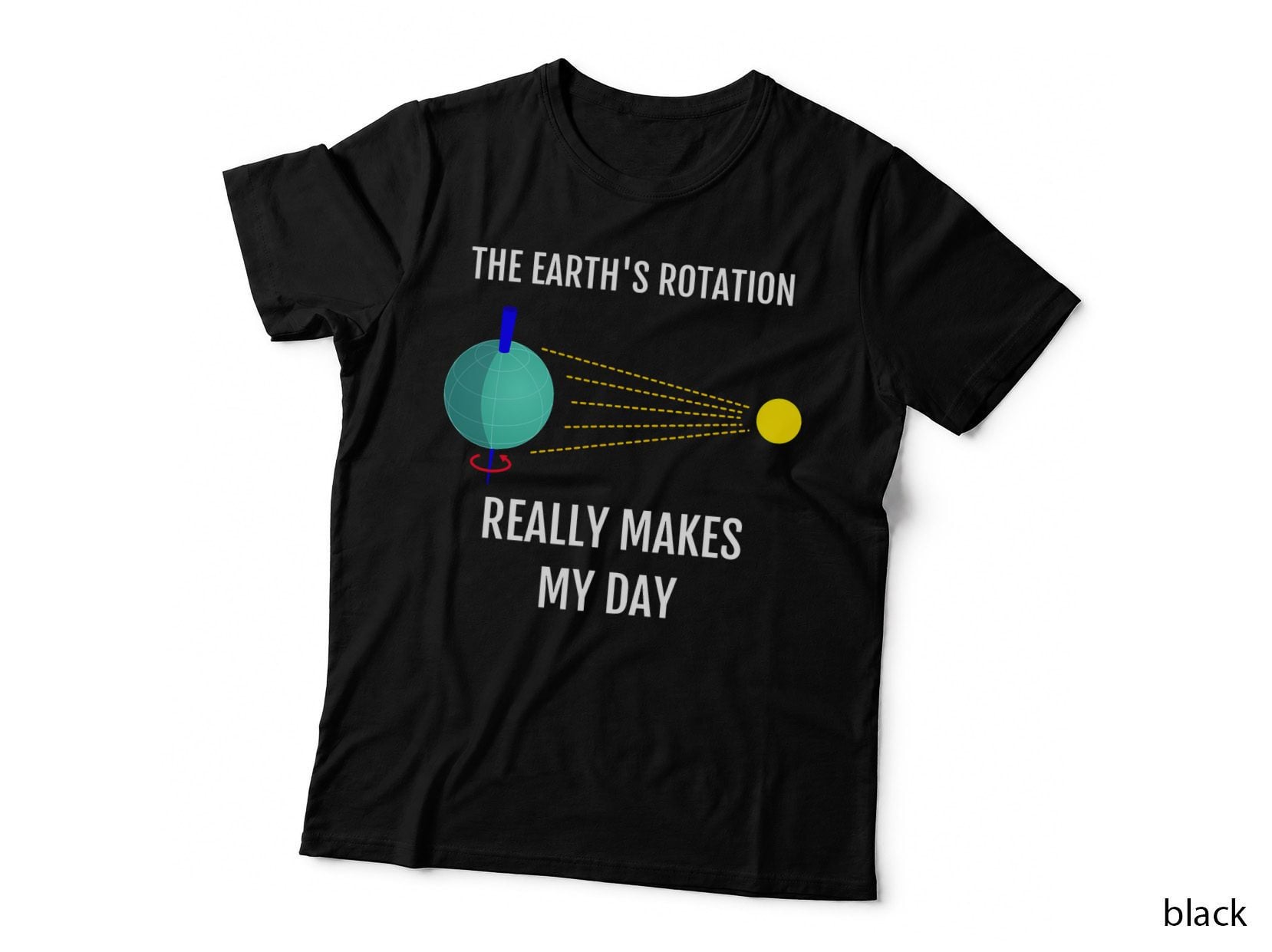 Earth's Rotation T-Shirt, Science Education Apparel, Science Lover Gift