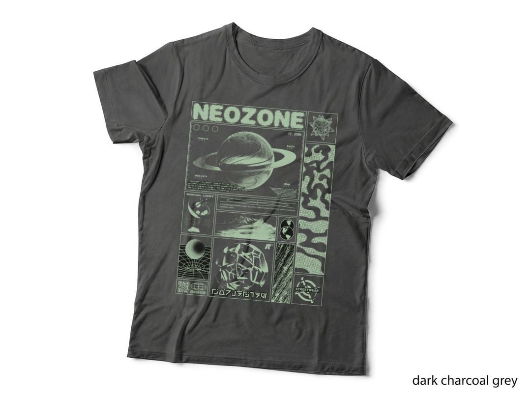 Eozone Signal Lost Green White Planet Sci-Fi Minimal T-Shirt