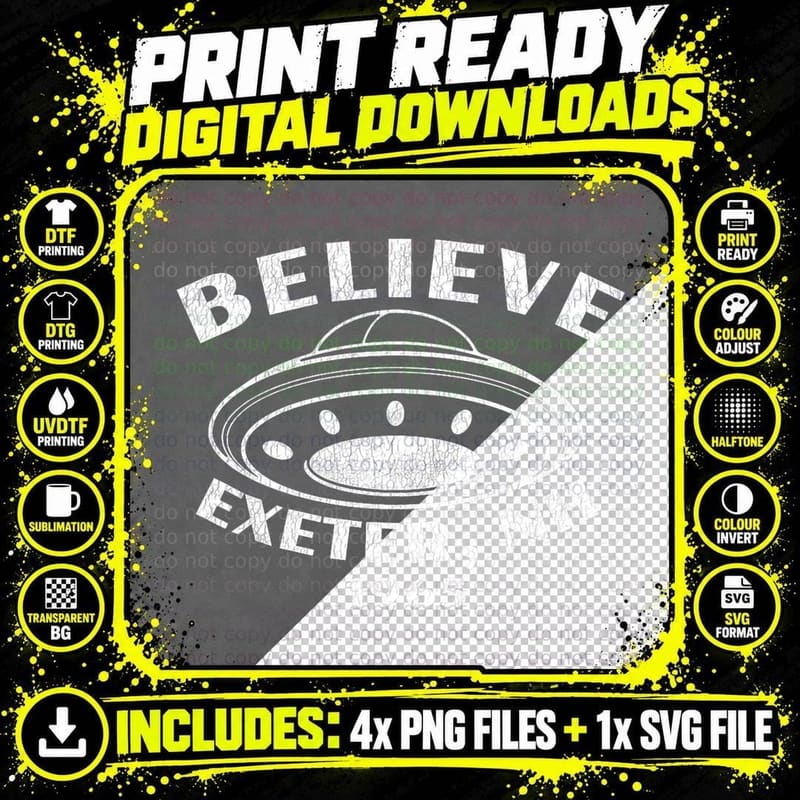 Exeter New Hampshire 1965 Alien Spacecraft T-Shirt Png SVG Digital Bundle