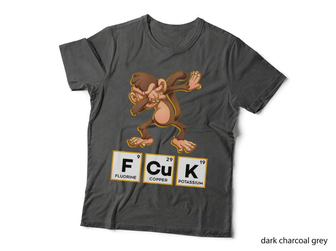 FCUK Chemistry Periodic Table Monkey T-Shirt