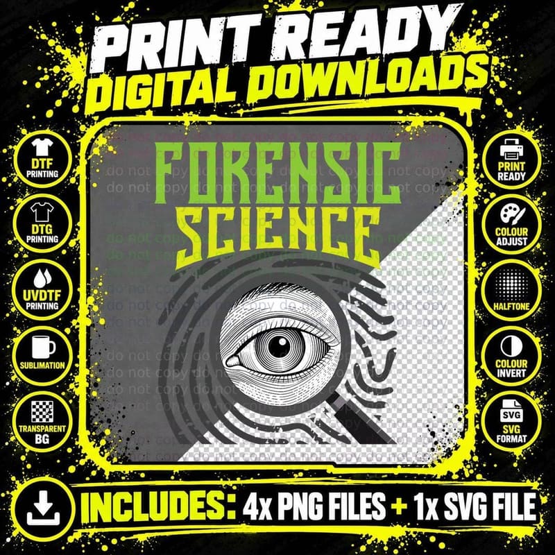 Forensic Science - Forensics Forensic Scientist Png SVG Digital Bundle