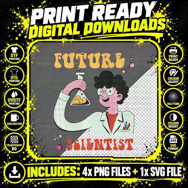 Future Scientist Biology Science Lover Science Love Png SVG Digital Bundle