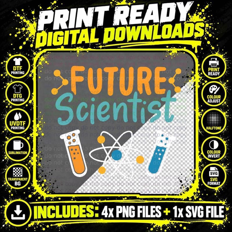 Future Scientist Science Chemistry Physics Chemist Png SVG Digital Bundle
