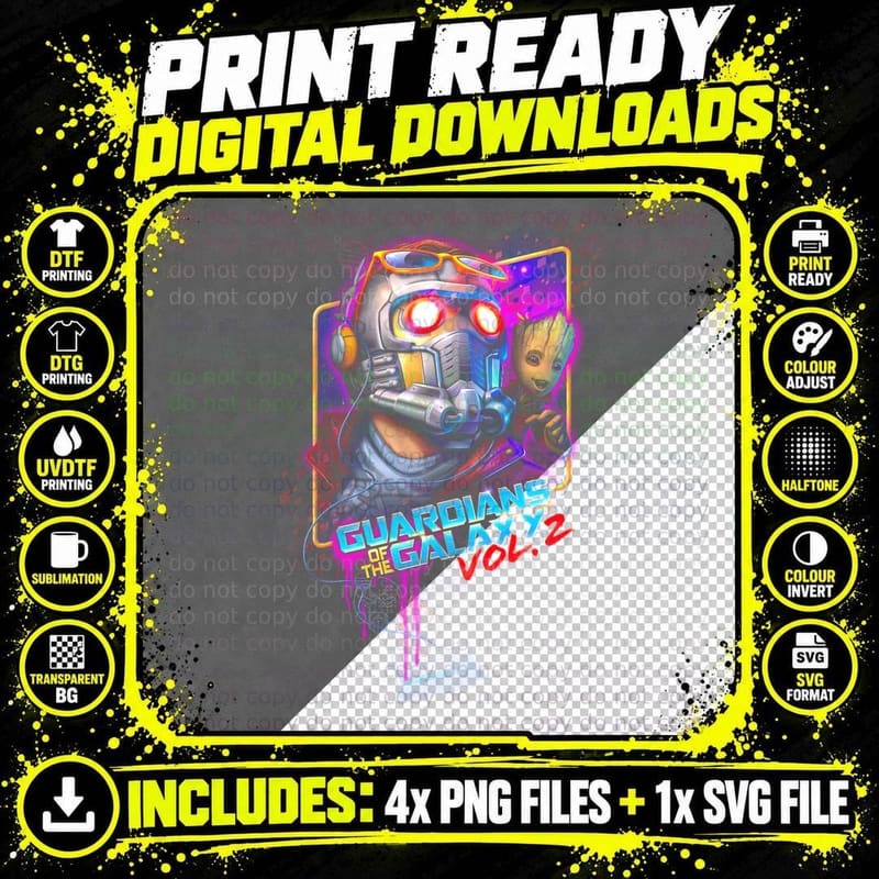 Galaxy Warrior T-Shirt, Sci-Fi Space Print Png SVG Digital Bundle