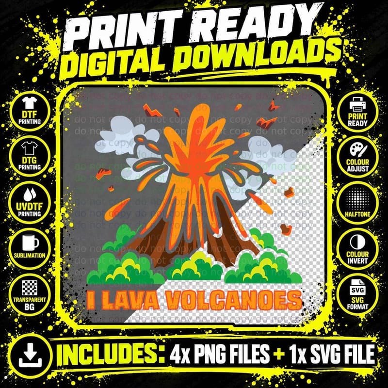 Geology Science Geologist Collector Lava Volcano Lover Png SVG Digital Bundle
