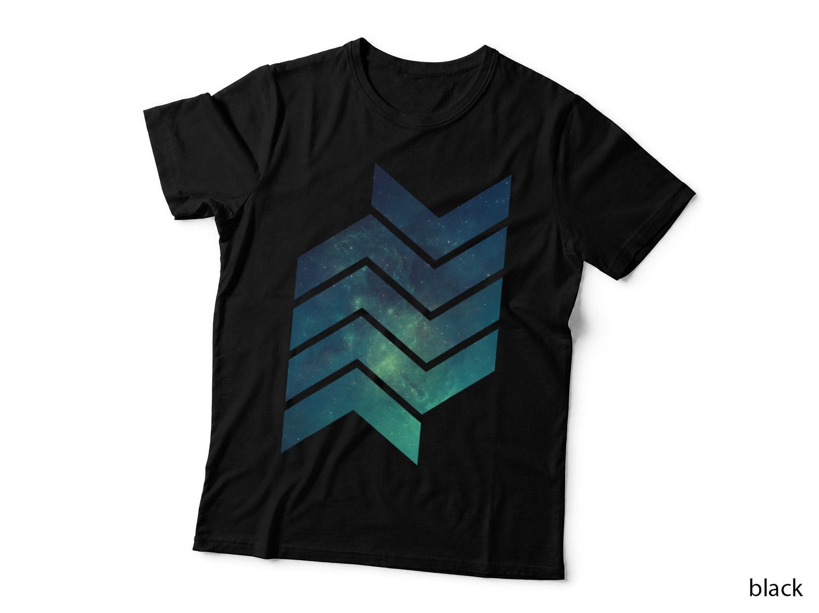 Geometric Design Galaxy Universe Minimalist Abstract Art T-Shirt