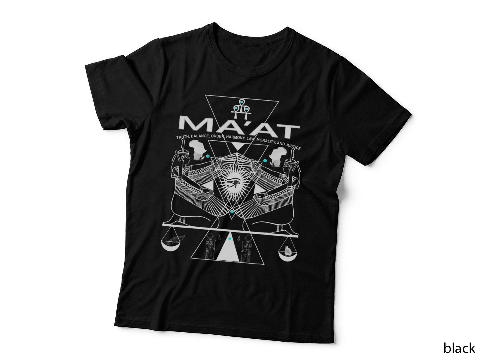 Goddess Ma'at Maat Sacred Geometry Science Egyptian T-Shirt