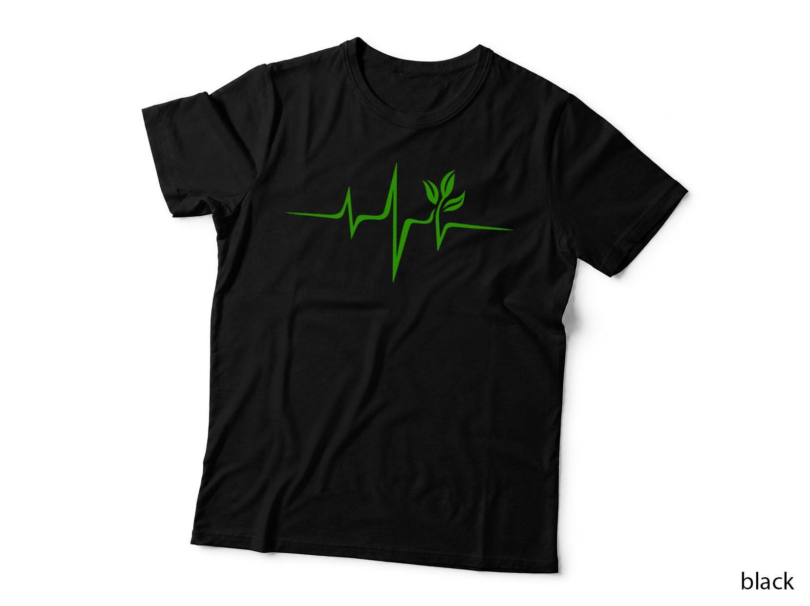 Heartbeat, Pulse Green, Vegan, Frequency, Wave, Earth, Planet Scoop T-Shirt