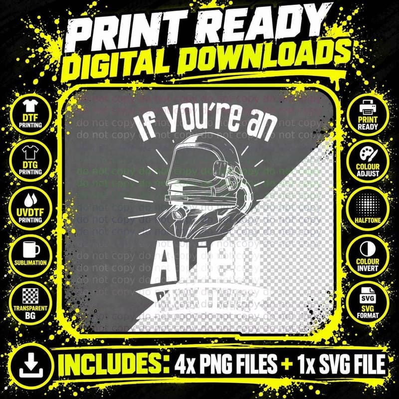 If You're an Alien Blink Twice Astronaut Space Astronomy Png SVG Digital Bundle
