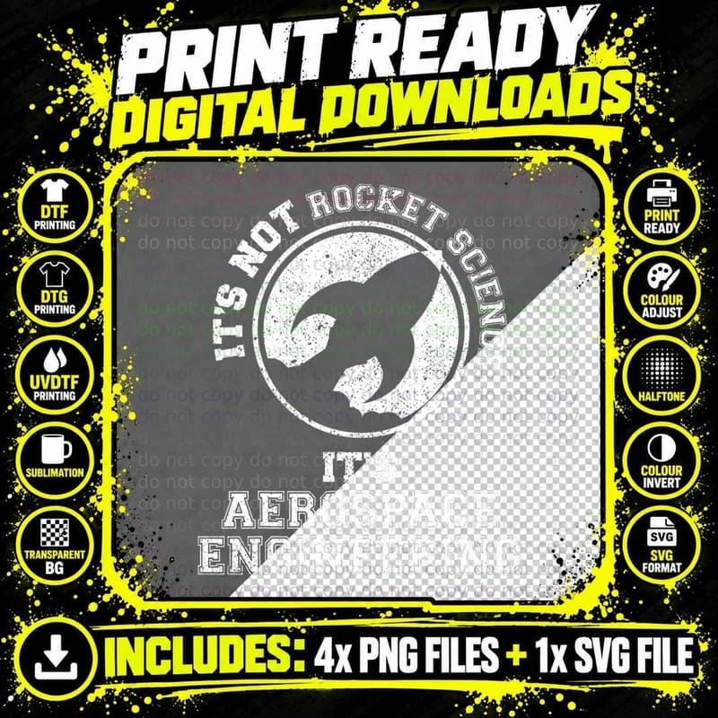 It's Not Rocket Science It's Aerospace Engineering Png SVG Digital Bundle