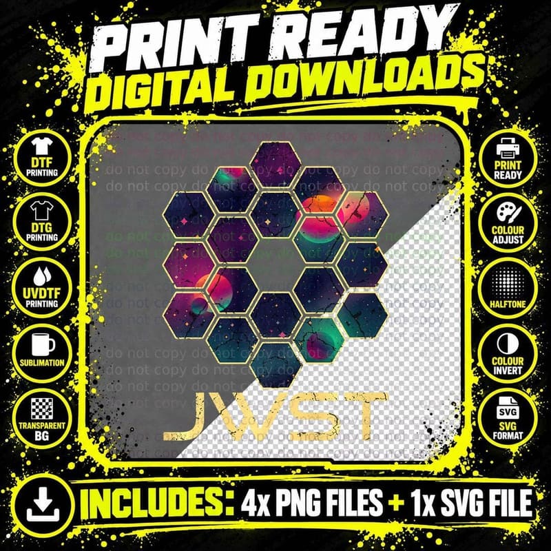James Webb Space Telescope Jwst Astronomy Science Png SVG Digital Bundle