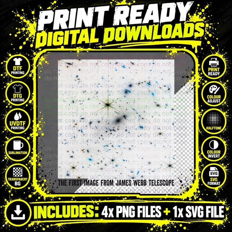 James Webb Space Telescope T-Shirt, Space Exploration Png SVG Digital Bundle