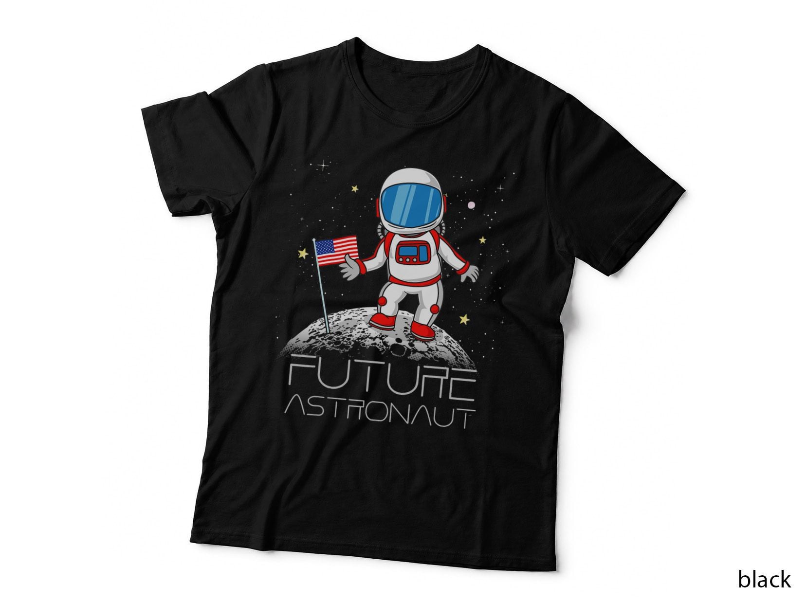 Kids Future Astronaut Man on the Moon Astronomy Gift T-Shirt
