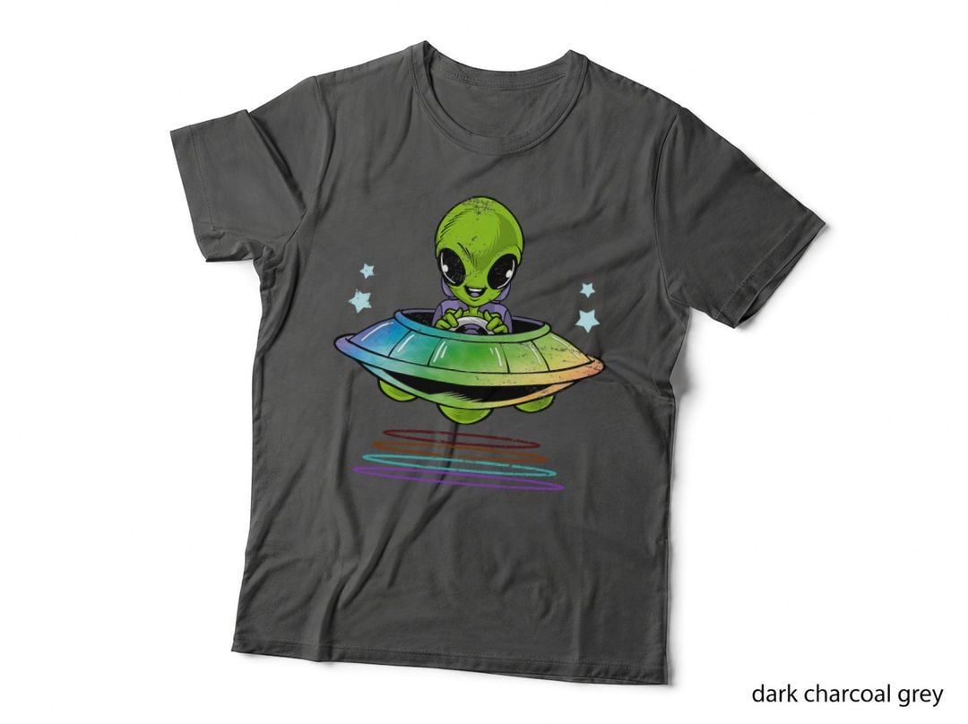 Kids Gift Idea Cute UFO Alien T-Shirt