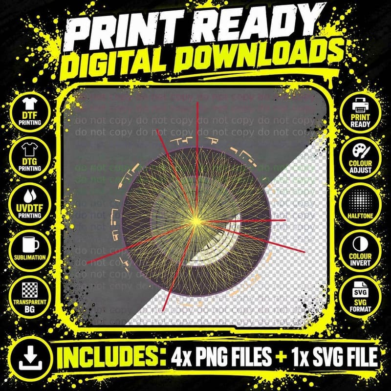 LHC Large Hadron Particles Collider Higgs Boson Science Png SVG Digital Bundle