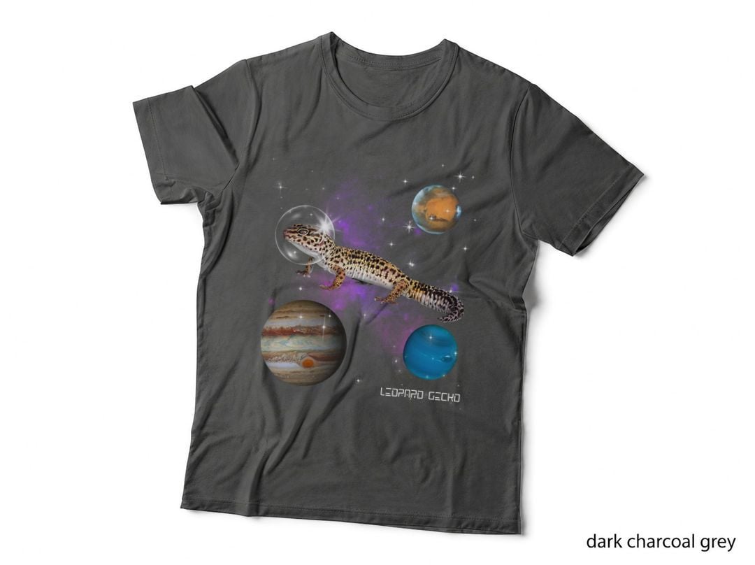 Leopard Gecko Owner Lover Astronaut Galaxy Space Reptile T-Shirt