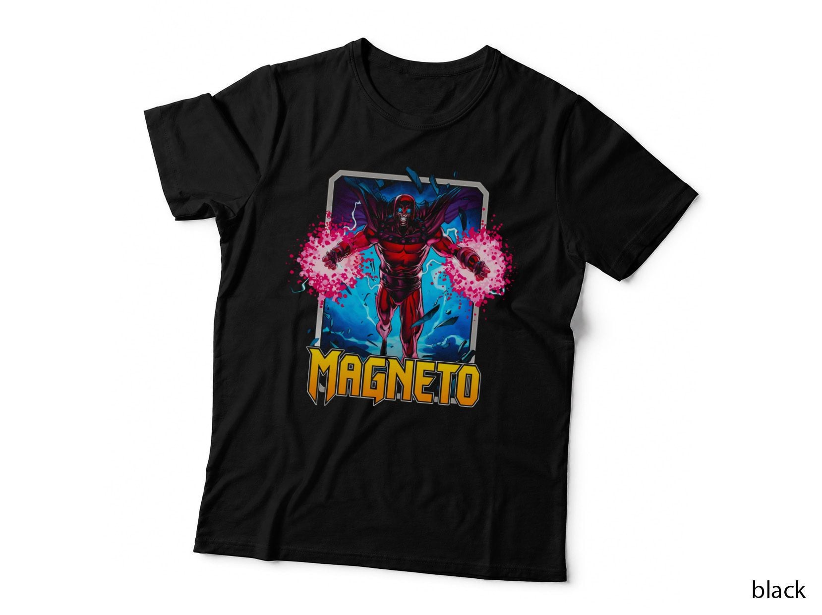 Magneto Red Magenta Warrior Halftone Cosmic Character T-Shirt