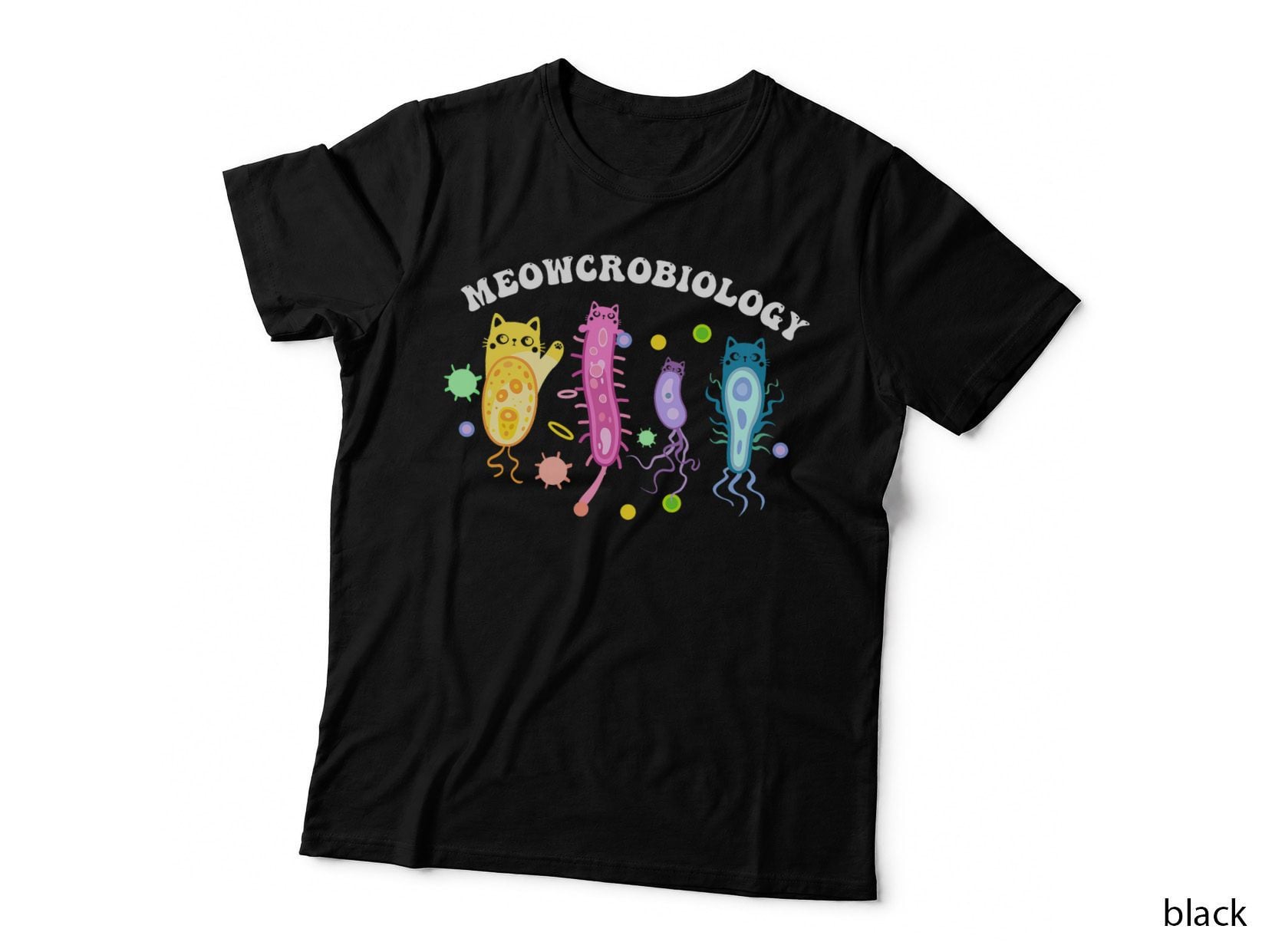 Meowcrobiology Microbiology Microbiologist Biology Science T-Shirt