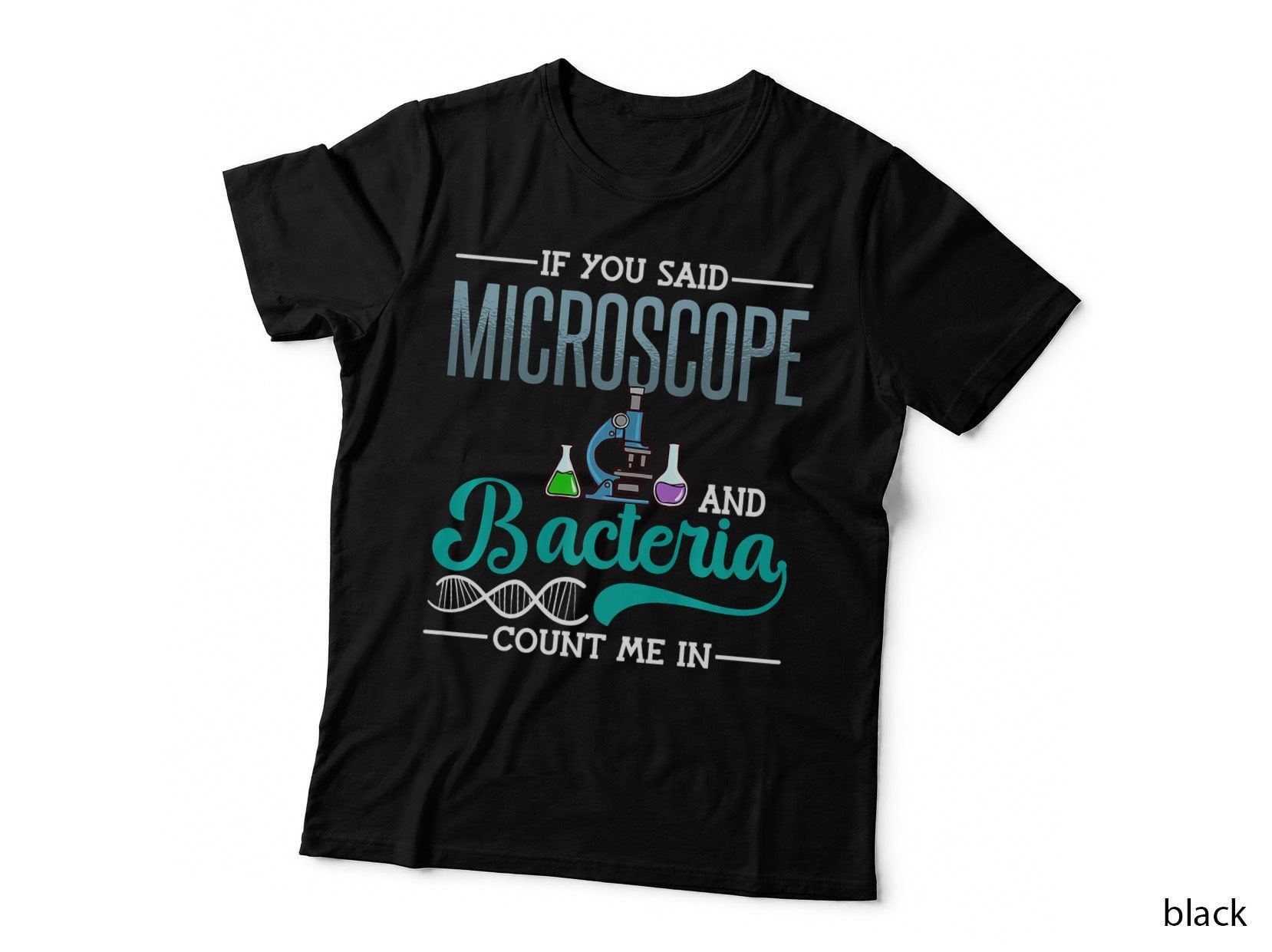Microscope Microbiology Laboratory Biology Science, Graphic T-Shirt