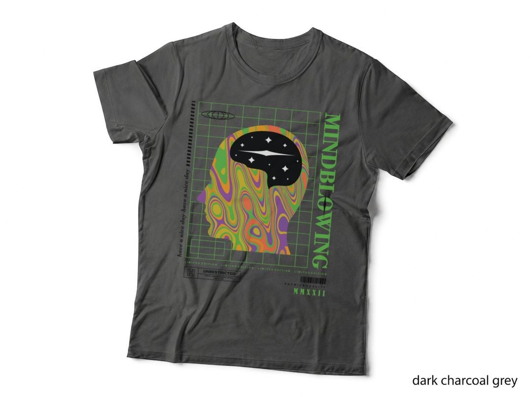 Mind Bending Rainbow Neon Psychedelic Trippy Cosmic T-Shirt