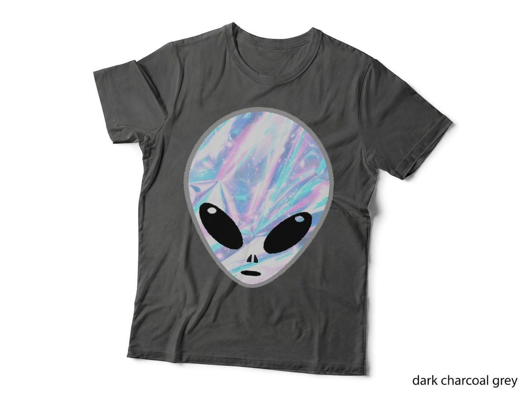 Mysterious Color Alien Head T-Shirt Aesthetic Alien T-Shirt