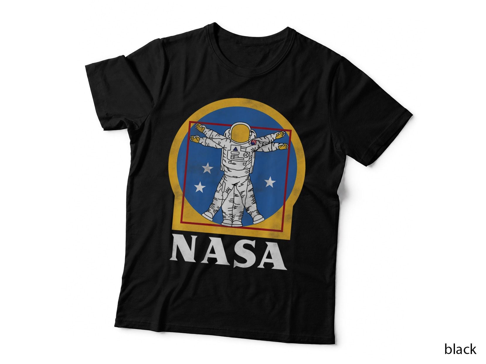 NASA Astronaut Vitruvian Man Golden, Gift T-Shirt
