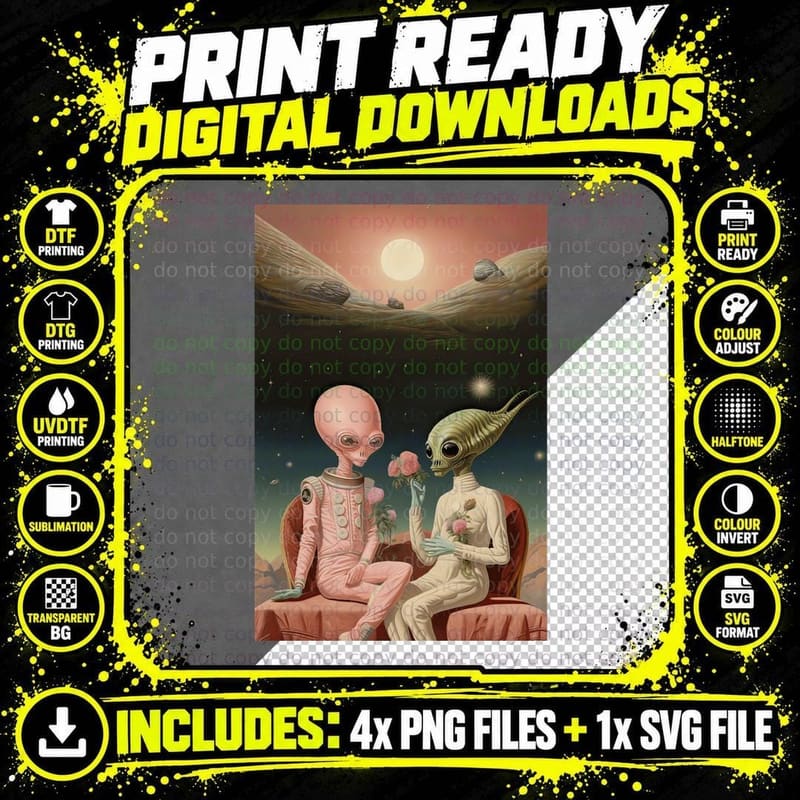 Nebula & Kip Intergalactic Botanists on a Fragrant Quest Png SVG Digital Bundle