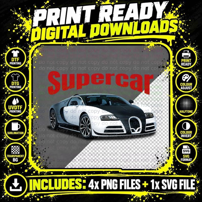 One of the Best Supercar's on the Planet! Awesome Png SVG Digital Bundle