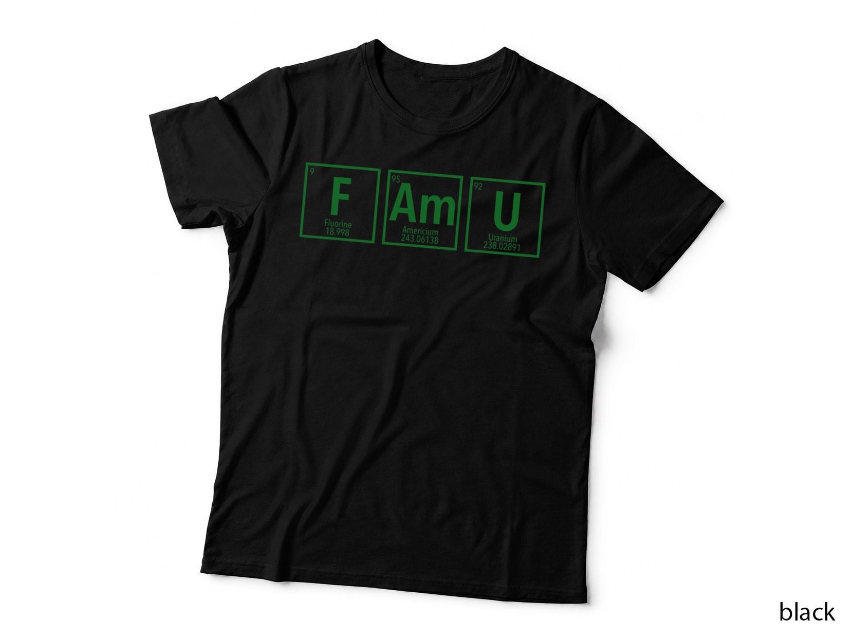Periodic Table Chemistry with the FAMU Blerd Green T-Shirt