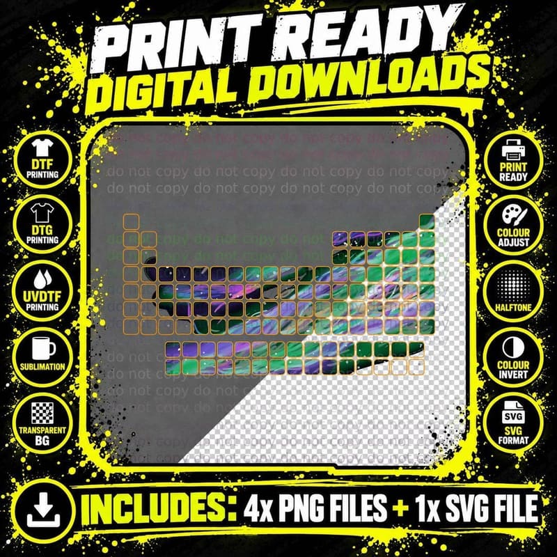 Periodic Table Physics Science Lover Future Physicist Png SVG Digital Bundle