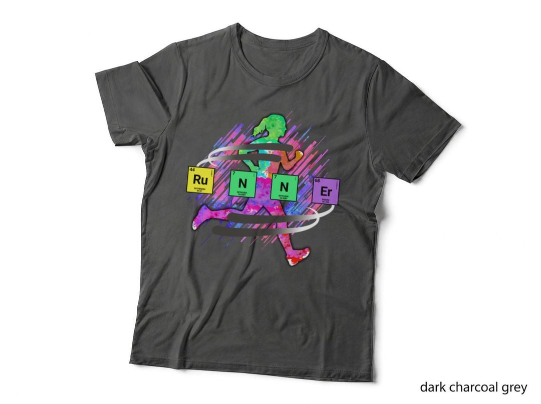 Periodic Table Runner T-Shirt, Chemistry Art, Science Geek Gift