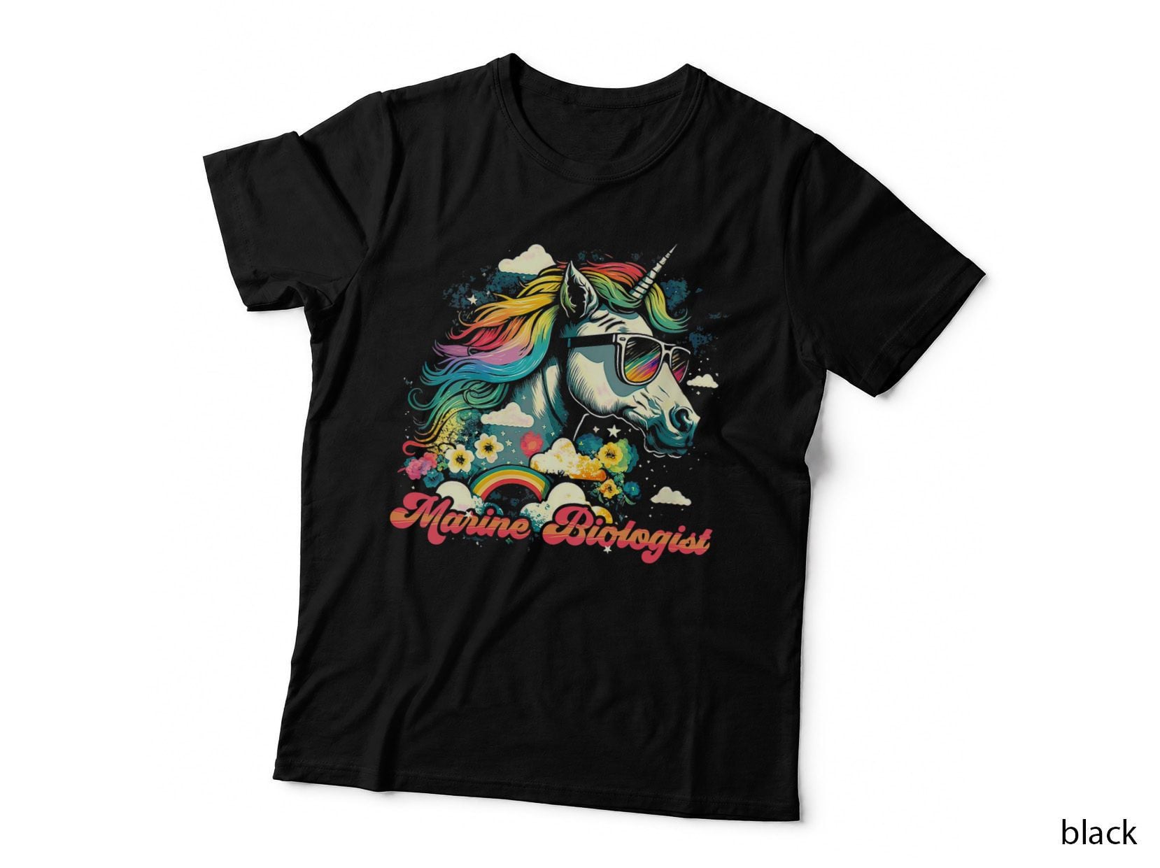 Rainbow Unicorn Marine Biologist Marine Biology T-Shirt