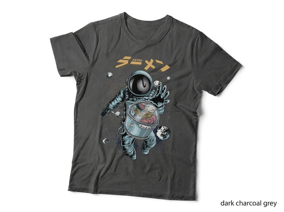 Ramen Noodles Astronaut Space - Aesthetic Edgy Streetwear T-Shirt