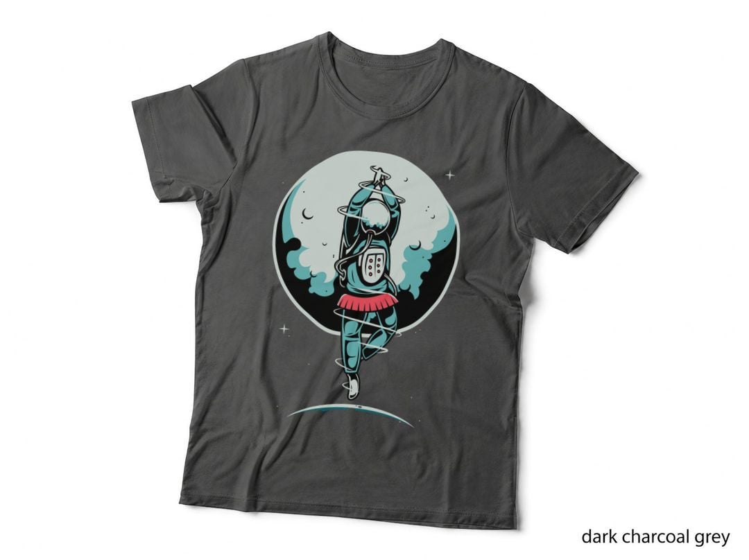 Rocket Ship Futuristic Turquoise Cyan Space Sci-Fi T-Shirt