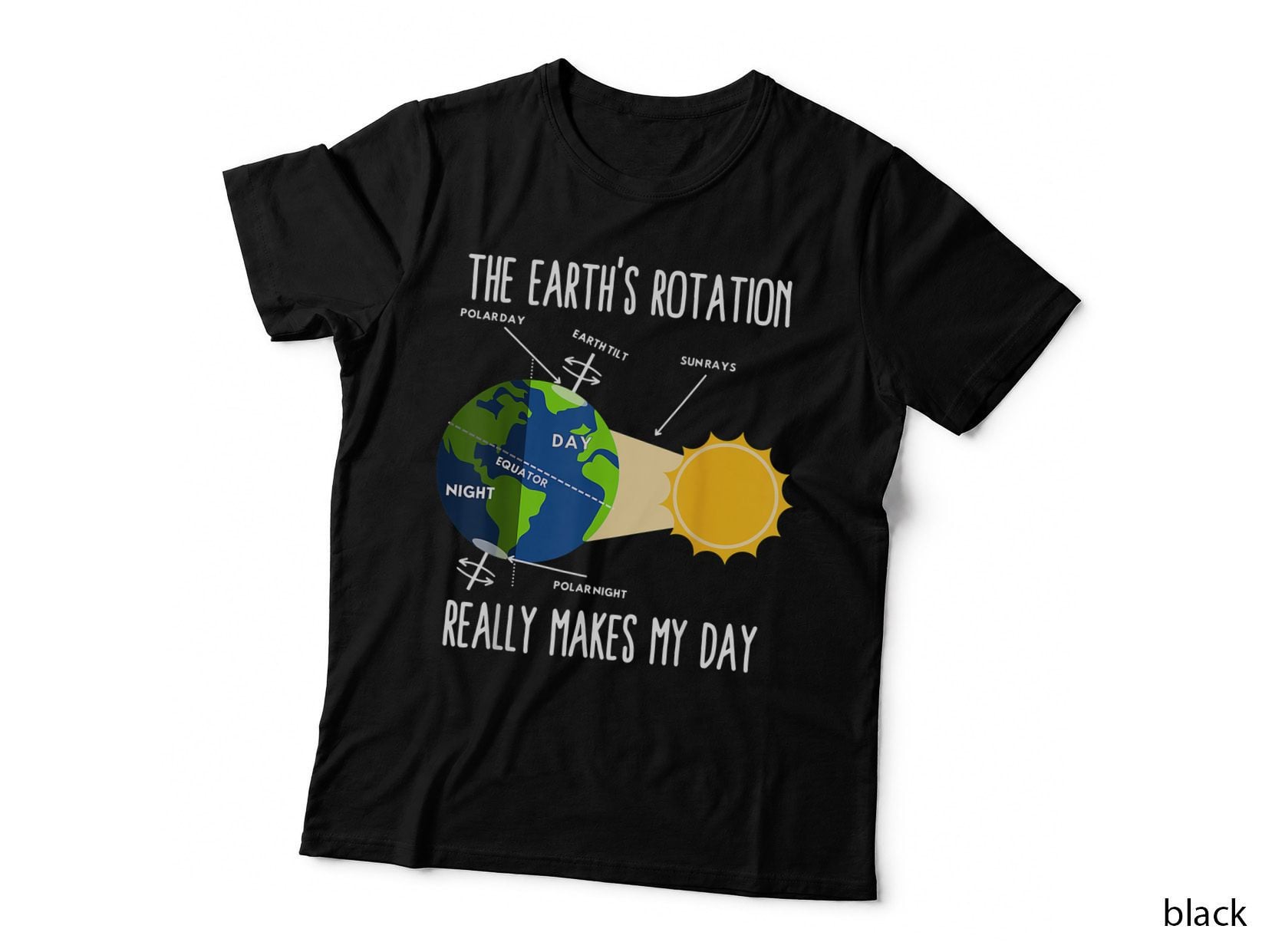Rotation of Earth Makes My Day Science Teachers Earth Day T-Shirt