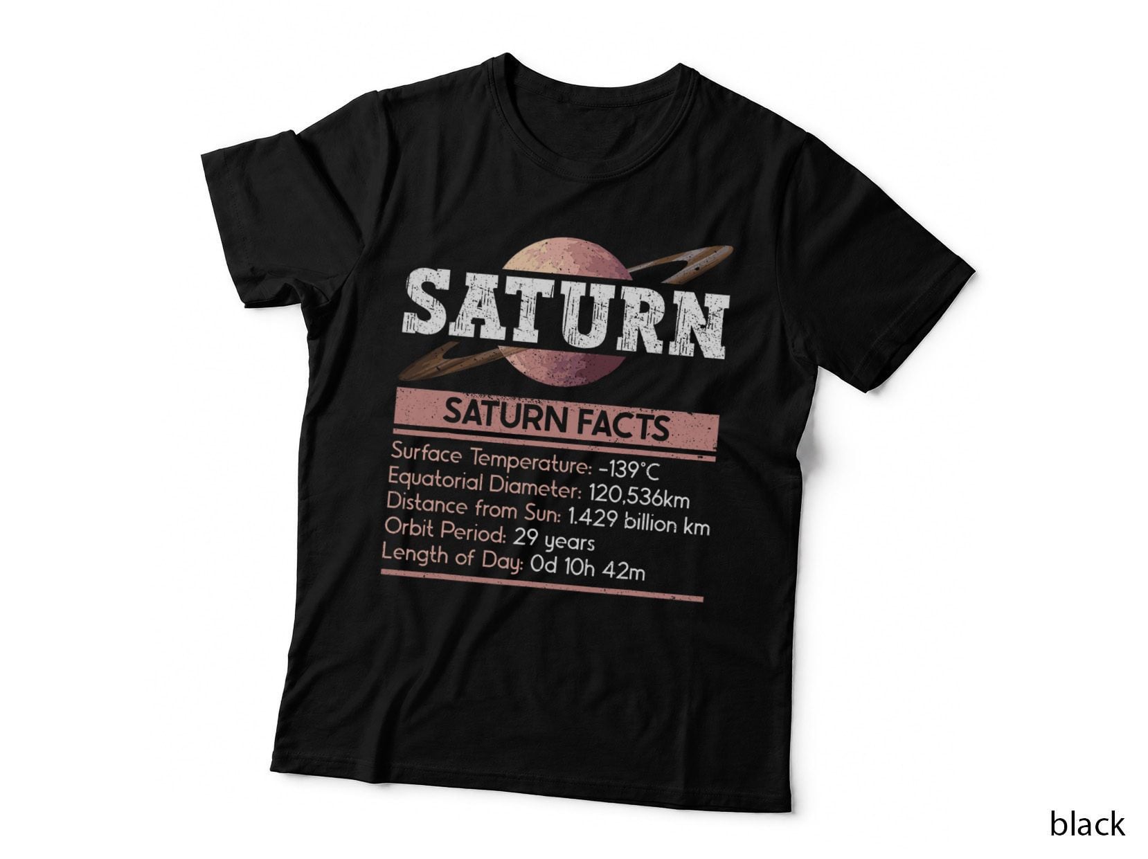 Saturn Facts - Space Saturn Planet T-Shirt